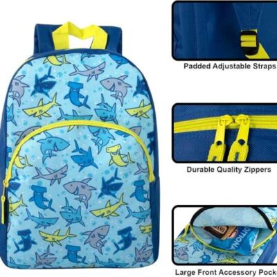 Trail maker Kids Character Backpacks for Boys & Girls (15″) with Adjustable, Padded Back Straps