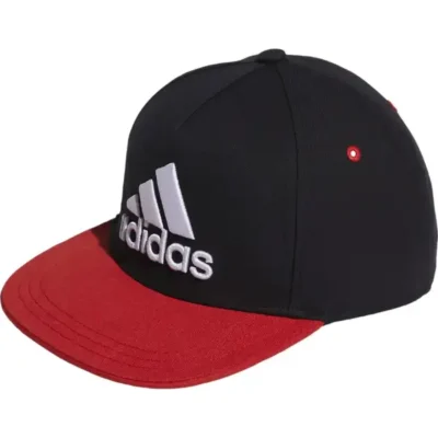 Adidas Kids Flat Cap (Red & Black)