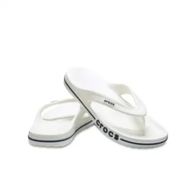 Crocs Bayaband Unisex Flip-Flops – White/Navy